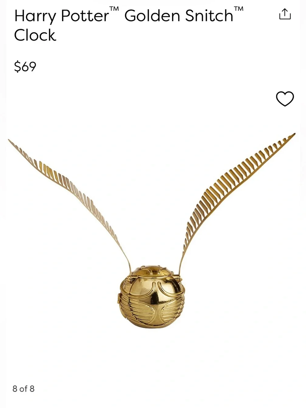 Harry Potter Pottery Barn Snitch Clock